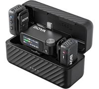 BOYA BOYAMIC 2 Mini Microfono Wireless per Android Smartphone, Fotocamera, 48KHz/32Bit (Opzionale), Supporto Microfono Lavalier Esterno, Microfoni Wireless con Spina USB-C/3.5mm Jack per iPhone 15/16