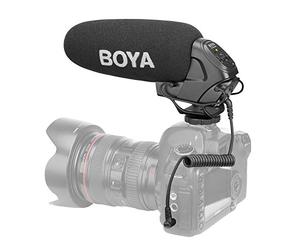 BOYA BY-BM3031 Microfono a condensatore super cardioide per fotocamera DSLR, microfono capacitivo per intervista, per videocamere Canon Nikon Sony DSLR