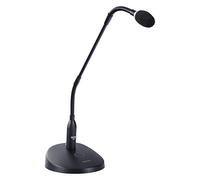 BOYA BY-GM18CB - Microfono a condensatore a collo d'oca da 18" con base da tavolo, indicatore LED, parabrezza in schiuma per conferenze, video streaming in diretta