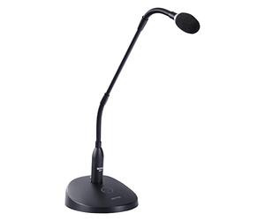 BOYA BY-GM18CB - Microfono a condensatore a collo d'oca da 18" con base da tavolo, indicatore LED, parabrezza in schiuma per conferenze, video streaming in diretta