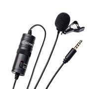 Boya by-m1 microfono lavalier da 3.5 mm per smartphone e Canon/Nikon fotocamera &ndash, nero