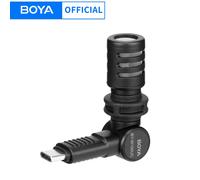 BOYA BY-M100UC Microfono omnidirezionale Plug and Play Mini microfono di tipo C per iPhone 15-16 Android USB-C Smartphone Vlog Broadcast