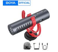 BOYA BY-MM1 Microfono shotgun AI per fotocamera per iPhone 15-17, smartphone Android, fotocamere, computer, registrazione video e vlogging