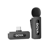 BOYA BY V10 Microfono Lavalier Wireless USB C Mini Microfono Lpel per Smartphone