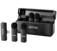 BOYA BY-V4U Kabelloses Lavalier-Mikrofon für iPhone 15 Android Typ C Telefon Smartphone Clip-On Wireless Lapel Mic für Videoaufnahmen Podcast