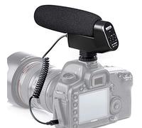 Boya BY-VM600 - Microfono cardioide direzionale a condensatore da 3,5 mm, microfono per intervista, per fotocamere Canon Nikon Sony Pentax DLSR (parabrezza in schiuma e pelliccia inclusi)