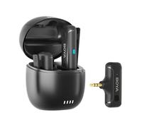 BOYA BY-WM3T-M2 Microfono Lavalier wireless, doppio canale, durata della batteria fino a 30H, interfaccia da 3,5 mm compatibile con fotocamere smartphone TRS, adatto per Vlog Youtube