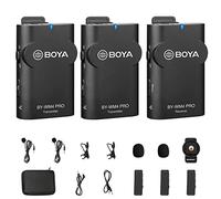 BOYA BY-WM4 Pro K2 Sistema microfonico wireless portatile 2.4G con custodia rigida per fotocamera DSLR Videocamera Smartphone PC Tablet Audio Registrazione