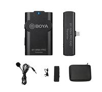 Boya BY-WM4 PRO-K3 - Sistema microfono wireless 2,4 GHz, connettore Lightning compatibile con dispositivi iPhone/iOS per Tiktok Podcast Facebook YouTube Live Stream Video Vlog