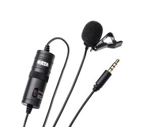 Boya BYM1 by shotgun video microfono risvolto by-m1 Ultimate 3.5 mm microfono a condensatore registrazione video omnidirezionale per iPhone Android Smartphone Mac tablet DSLR videocamera, nero