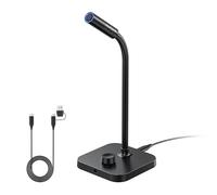 BOYA CM40 - Microfono USB per PC, laptop, Mac e telefoni con 192 kHz/24 bit, cancellazione del rumore ENC, guadagno 0-30 dB, muto, monitoraggio delle cuffie, microfono a collo d'oca per podcast di