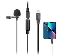 BOYA Lavalier - Microfono Lightning per iOS iPhone 11 Vlog, 6 m, con risvolto by-M2, microfono universale con adattatore Lightning per iPhone 11, 10 X 8, 7 Mac, YouTube Video Facebook Live