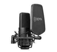 BOYA M800 Microfono audio Microfono a condensatore da studio con diaframma dorato e oro 24 V 48 V Alimentazione phantom e custodia robusta per la registrazione vocale Cantante Podcast Trasmissione