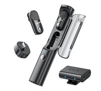 BOYA Magic Microfono Wireless(Supporto escluso), a Clip, Portatile a Mano, da Tavolo, da Videocamera, per iPhone, Mini Microfono Lavalier con Connettore USB-C/jack 3,5 mm, Microfoni a Bavero