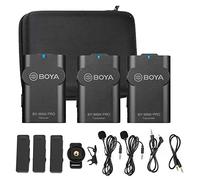 Boya - Microfono Lavalier 2.4 G senza fili, per Vlog, per fotocamera DSLR e smartphone, sistema compatibile con iOS, Android e con fotocamere Canon, Nikon, per Live Podcast (K2), YouTube, Facebook