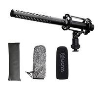 BOYA Microfono XLR Shotgun BY-BM6060 Con Antiurto e Antivento per Fotocamera DSLR - Condensatore Professionale Esterno per Video, Intervista, ENG, Film