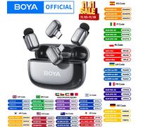 BOYA Mini 2 Microfono lavalier wireless Mini microfono con riduzione del rumore AI per iPhone 6-14/15-17 USB-C Registrazione video del telefono Android