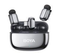 BOYA MINI 2 Microfono per iPhone 15/16/17, Android, Microfono Wireless, 5g, 48kHz/24Bit, 100m, Microfoni Lavalier USB-C, 30 Ore, Microfoni Senza Fili per Video Social, Vlogging, YouTube, Streaming