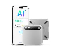 BOYA Notra AI Voice Recorder, Ambient/Phone Call/Bluetooth Capture, AI Transcription&Smart Summary, Support 140+ Languages, 64 GB Storage, Magnetic Note Taker per riunioni, lectures, interviste