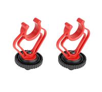 BOYA Staffe di montaggio doppie in rosso e nero per microfoni da caccia cardioide MM1 (confezione da 2) di ricambio per supporto by-MM1