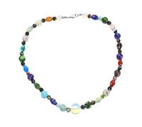BOYANDM Collana con perline in vetro italiano per le donne uniche stile Muranos perline catena clavicola catena fatta a mano gioielli da indossare tutti i giorni, Misura unica, Acrilico, Nessuna