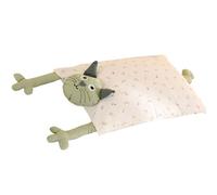 BOYANDM Cuscino ergonomico in grano saraceno con fodera in cotone con cerniera, design con gatti, per alleviare la pressione in altezza personalizzabile