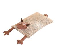 BOYANDM Cuscino ergonomico in grano saraceno con fodera in cotone con cerniera, design con gatti, per alleviare la pressione in altezza personalizzabile