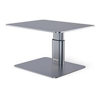 BoYata Supporto Monitor in Metallo, Regolabile in Altezza, Supporto da Scrivania, Monitor Stand Compatibile con TV, PC, Laptop, Computer, Stampante, iMac e tutti gli Schermi-Grigio