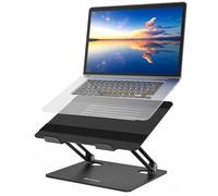 BoYata Supporto PC Portatile, Ergonomico in Alluminio Supporto per Laptop Multi-Angolo Regolabile Compatibile per Laptop (10-15 Pollici) Inclusi MacBook PRO/Air, Surface, Samsung, HP - Nero