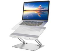 BoYata Supporto PC Portatile, Ergonomico Supporto per Laptop Multi-Angolo Regolabile Compatibile con MacBook Pro/Air, Surface, Samsung, HP e tutti i Laptop da 10-15 pollici-Argento