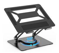 BoYata Supporto PC Portatile, Supporto per Laptop Regolabile con Base Girevole a 360°, Supporto Ergonomico per Notebook Compatibile con Tutti i Modelli MacBook Pro/Air, Laptop fino a 17"-Nero