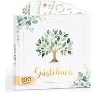 BOYATONG Libro degli ospiti per comunione, battesimo, cresima e prima comunione, libro dei ricordi nudo di alta qualità, con 4 fogli di adesivi per congratulazioni e foto, regalo per ragazze, ragazzi