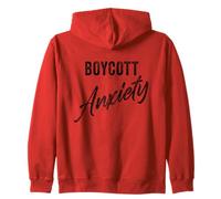 Boycott Anxiety - Men & Women Funny Anti-Stress Motivational Felpa con Cappuccio
