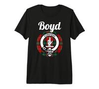Boyd Clan - Cappotto Scozzese con Nome Scozzese Maglietta Premium