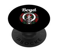 Boyd Clan - Cappotto scozzese con nome scozzese PopSockets PopGrip Adesivo