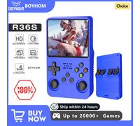 BOYHOM Open Source R36S Console di gioco portatile retrò Sistema Linux Schermo IPS da 3,5 pollici Lettore video tascabile portatile 64GB Regalo di gioco