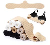 Boyiee 9 Pezzi Cuscinetti Antisudore per Reggiseno in Cotone Fodera per Reggiseno Pad Assorbi Sudore Sottoseno per Donna(Bianco, Nudo, Nero,Taglia XL)