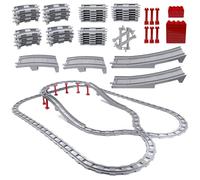 BOYIFEIJIE Set di 67 binari per la costruzione, composto da binari per la ferrovia della città, composto da diritti, curve e incroci, giocattolo educativo a partire dai 2 anni, regalo per ragazzi e