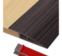 BOYIFEIJIE Soglia di Dislivello Pavimento, 1M x 5cm Profilo di Raccordo per Pavimenti in PVC Autoadesivo, Profilo di Transizione per Dislivelli di Pavimento da 5mm ~ 10mm (Noce)
