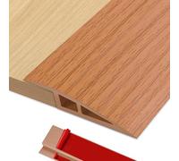 BOYIFEIJIE Soglia di Dislivello Pavimento, 1M x 7cm Profilo di Raccordo per Pavimenti in PVC Autoadesivo, Profilo di Transizione per Dislivelli di Pavimento da 15mm ~ 20mm (Rovere Giallo)