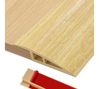 BOYIFEIJIE Soglia di Dislivello Pavimento, 2M x 5cm Profilo di Raccordo per Pavimenti in PVC Autoadesivo, Profilo di Transizione per Dislivelli di Pavimento da 5mm ~ 10mm (Rovere Chiaro)