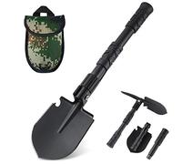 Boyisen, pala pieghevole da campeggio, portatile, in lega di acciaio, resistente, per auto, 40,9 cm, pala di sopravvivenza per fuoristrada, giardinaggio, campeggio, escursionismo, pesca