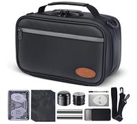 BOYISTARG Grande borsa a prova di odore con 8 piccoli oggetti, custodia portatile a prova di odore con serratura a combinazione per casa e viaggio, nero