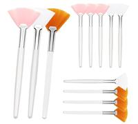 BOYIVI 12 pennelli a forma di ventaglio morbidi per l'applicazione di maschere di trucco, applicatori per viso acido, pennelli estetici, strumenti cosmetici per maschera per il viso, per la cura della