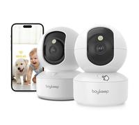 BoyKeep Telecamera di sorveglianza 2,4 G/5 GHz per interni 2 K a 360 °, telecamera di sorveglianza WLAN per interni con app baby monitor con telecamera con rilevamento di movimento, visione notturna