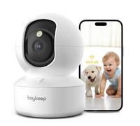 BoyKeep Telecamera per animali domestici, 2K 3MP, Telecamere WiFi a 360° con APP, Telecamere per interni per cucciolo di gatto, CCTV, audio a 2 vie, visione notturna, nuova versione da 5 GHz, 12 s di