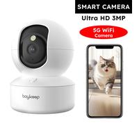 Boykeep Telecamera per cani da compagnia 2K con app per telefono, telecamera per bambini di sicurezza interna WiFi 5G/2,4GHz, 360 ° Pan & Tilt, audio bidirezionale, visione notturna
