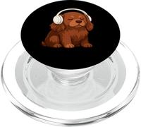 Boykin Spaniel Dog indossa cuffie - divertente cane mamma papà PopSockets PopGrip per MagSafe