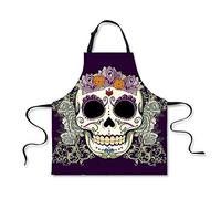 BOYOUTH - Grembiule con teschio con stampa digitale, impermeabile, con cinghie regolabili per il collo per adulti, donne e uomini Skull03. Taglia unica