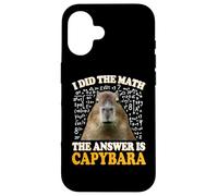 Boys Girls Kids I Did The Math Answer Capybara Meme Lover Custodia per iPhone 16